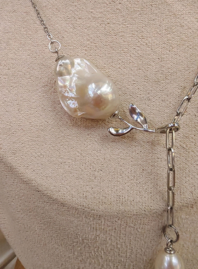 锁骨链女时尚莫奈花园Nomiddot6巴洛克花瓣S925纯银锁骨链潮流