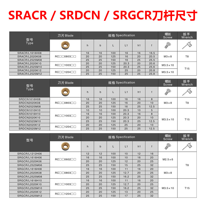 S型外圆车刀SRACR/SRDCN16H05/2020K06/2525M06R 2.5/R3圆弧刀杆*