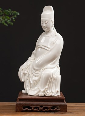 速发德化像昌君陶瓷神文文曲家君客厅居星书房书桌装饰品陈建作