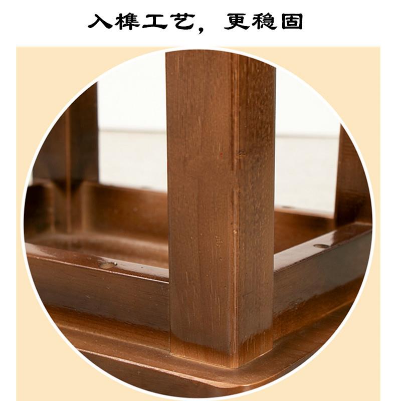 纯实木凳子餐饮学校工厂车间用凳子45cm高实木方凳胡桃色凳子商用 - 图2