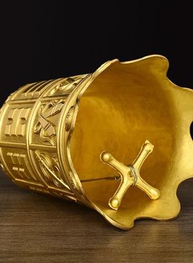 黄铜八仙钟挂件13厘米八宝铜铃铛挂件八卦钟13公分八仙铜钟