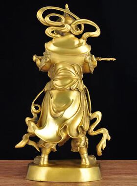 纯铜关公韦陀珈蓝菩萨佛像摆件家居装饰品供奉韦驮神像佛堂供奉