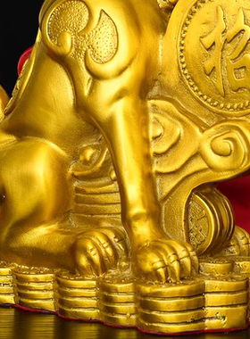 纯黄铜狗摆件坐地生财狗招财狗西北缺角生肖狗补角看门狗高端家居