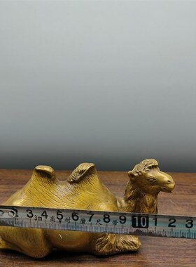 新品古玩铜器收藏黄铜骆驼笔架 笔搁 摆件家居T办公室装饰礼品