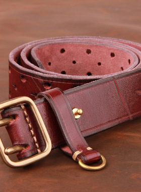 极速Double-pin Copper Buckle Mens FLuxury Fashion Belt Retr