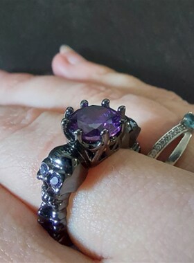 极速Punk Skull Retro Gothic Rings EFor Women Men Halloween W