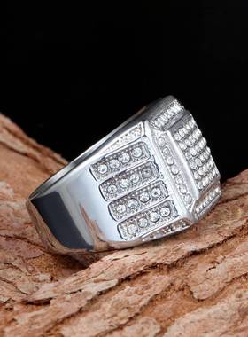 极速-Titanium steel casting mens perimeKter diamond ring ne