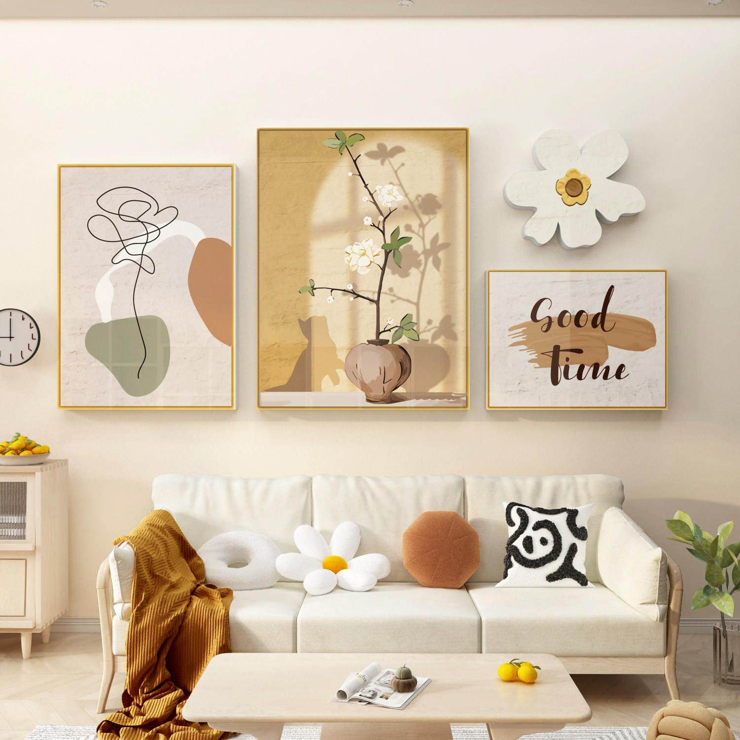 卧室装饰房间布置客厅电视背景墙面出租屋民宿床头壁纸贴画 画自,淘宝优惠券,粉丝福利购,淘宝优惠卷