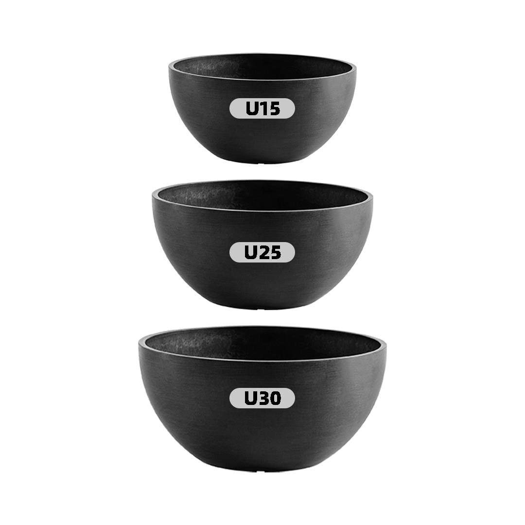 Wind Pot U系列碗盆大口径花盆树脂花盆黑胶盆仙人球块根花盆日式,淘宝优惠券,粉丝福利购,淘宝优惠卷