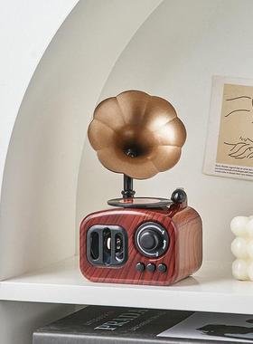 复古怀旧留声机客厅酒柜装饰品摆件家居创意音乐盒桌面高级感小众