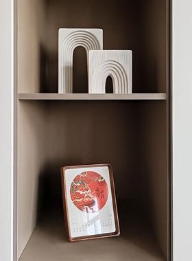 态生活现代格调红色喜庆艺术软装饰品摆件乔迁之喜电视柜展示摆设