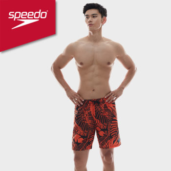 Speedo/speedo retro ການພິມສະດວກສະບາຍແລະສະດວກສະບາຍ 18 ນິ້ວກາງເກງຫາດຊາຍຂອງຜູ້ຊາຍວັນພັກ