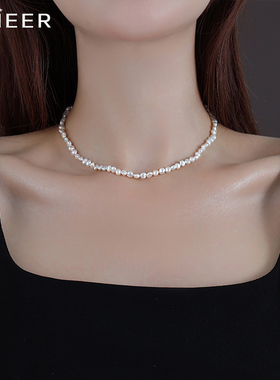 极速巴洛克天然淡水m米粒珍珠项链女夏轻奢小众2023新款爆款气质