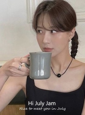 极速韩国小众设i计一颗黑玛瑙项链女百搭时尚锁骨链经典气质可调