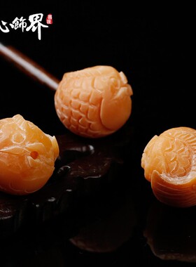 极速工厂直供人工精雕莲蓬莲花菩提根R素珠佛珠 单颗