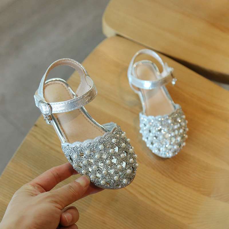 新品Summer girls princess sandals sequined rhinestones girls