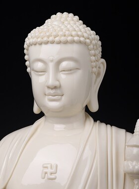 新品戴玉堂德化陶瓷燃灯古佛x佛像省级大师周金田设计收藏艺术客
