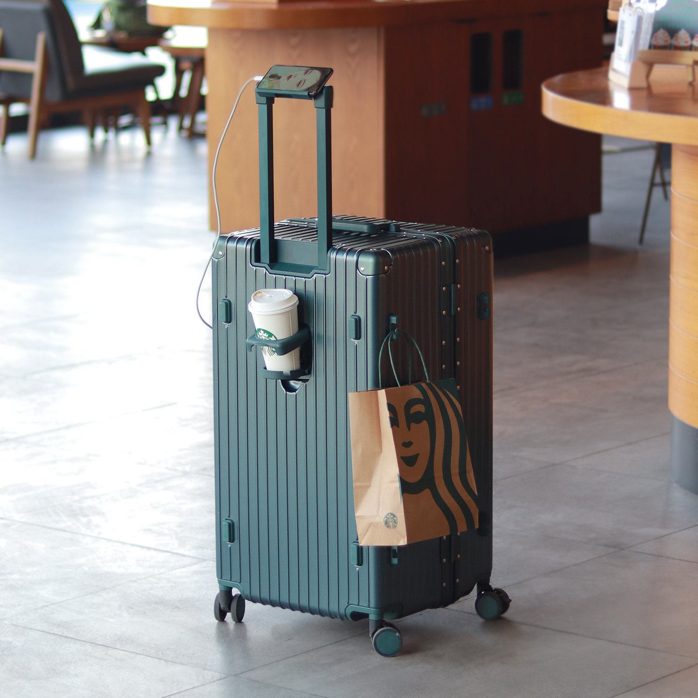 星天外结实防爆大容量铝框行李箱男女刹车减震万向轮带杯架旅行箱,淘宝优惠券,粉丝福利购,淘宝优惠卷