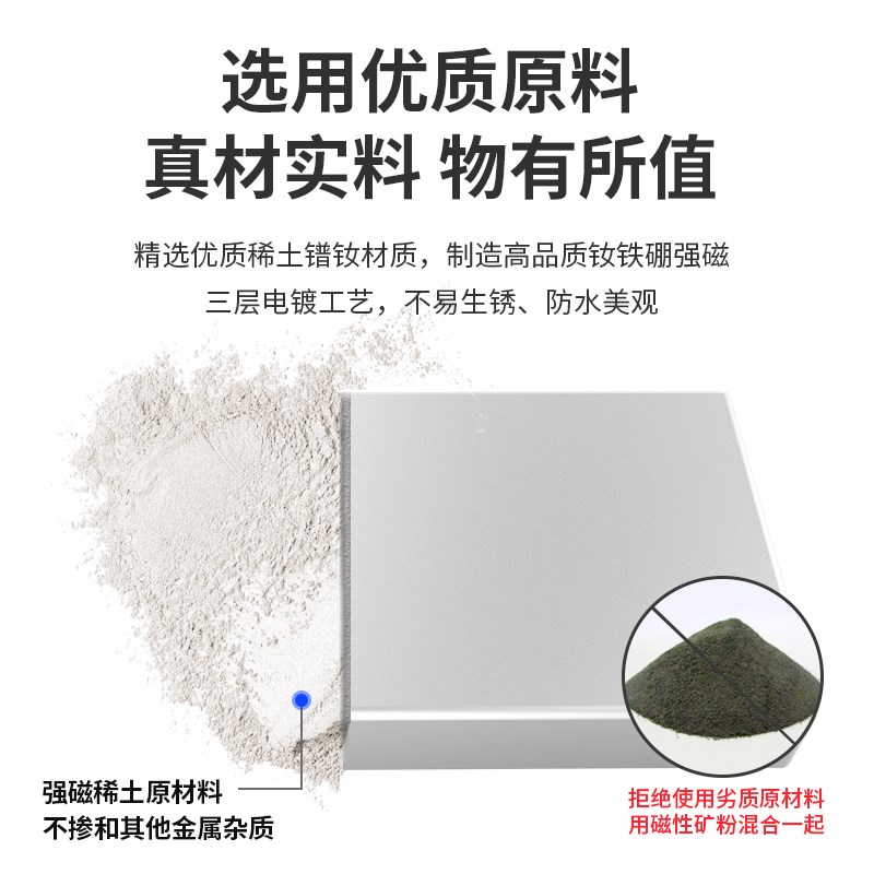 磁铁强磁长方形60*40*10mm 大号吸铁石磁钢汝铷钕铁硼强磁铁 包邮 - 图0