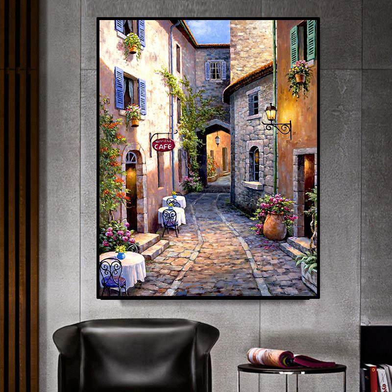 钻石画满钻新款2024欧式小屋风景5d点贴钻十字绣小幅客厅卧室餐厅,淘宝优惠券,粉丝福利购,淘宝优惠卷
