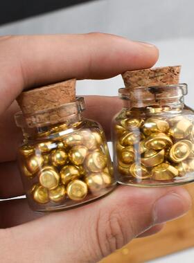 金店同款仿真金铜小元宝金色装饰摆件手工diy招财进宝好运小金豆