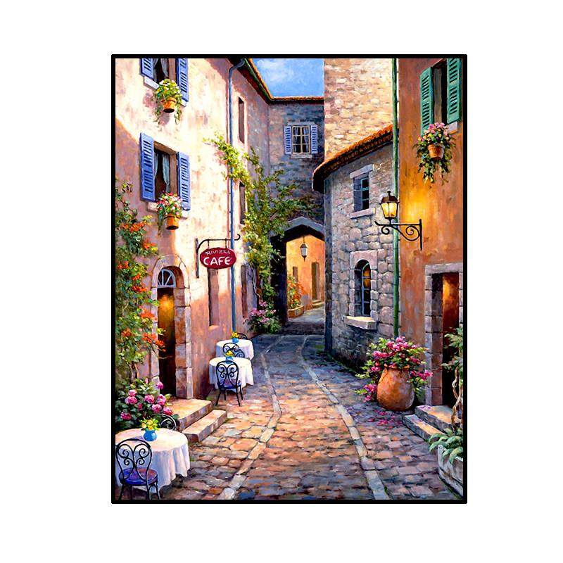 钻石画满钻新款2024欧式小屋风景5d点贴钻十字绣小幅客厅卧室餐厅,淘宝优惠券,粉丝福利购,淘宝优惠卷
