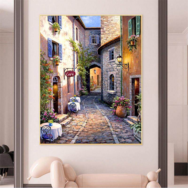 钻石画满钻新款2024欧式小屋风景5d点贴钻十字绣小幅客厅卧室餐厅,淘宝优惠券,粉丝福利购,淘宝优惠卷