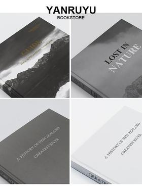 简约黑白灰精装外文组装饰品书摆件现代样板房书柜英文书陈设家居