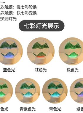 流沙画小夜灯摆件酒吧咖啡厅玄关桌面创意家居装饰乔迁新居小礼品