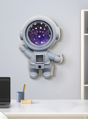 蓝色卡通壁灯卧室床头创意