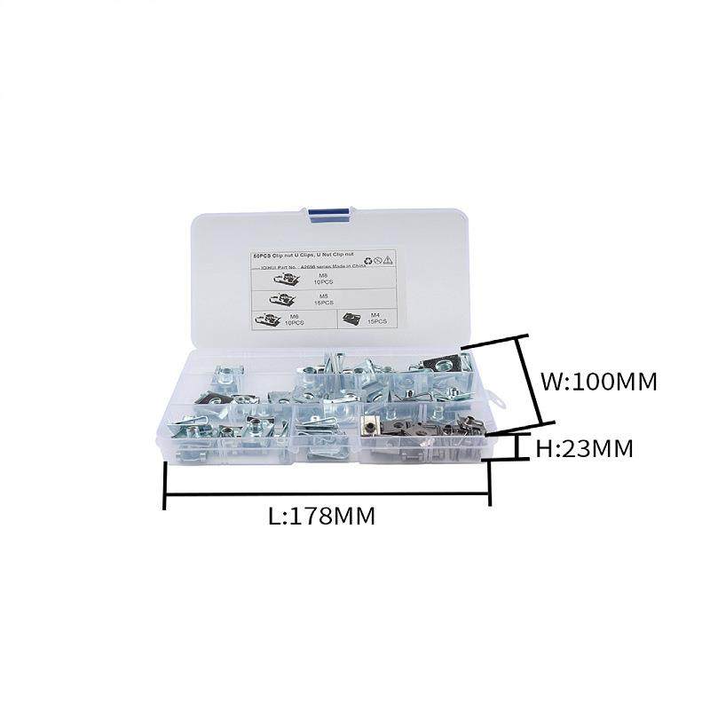 跨境80只盒装-B型簧片螺母/自攻夹片/簧片螺母/卡式螺母夹片,淘宝优惠券,粉丝福利购,淘宝优惠卷