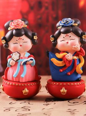 国潮古风大唐仕女唐小环桌面装饰摆件西安文创纪念品创意女生礼物