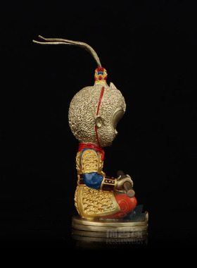 速发载善纯缘铜猴子摆件齐天大圣斗战胜佛铜像车福家居客厅饰品