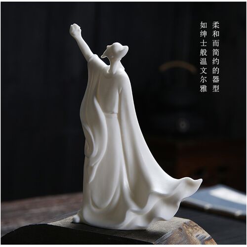 创意陶瓷摆件工艺品古风人物诗仙李白醉酒书房客厅家用禅意倒流香 - 图0