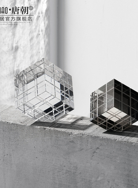 速发创意艺术水方魔晶摆件客厅书室办公房电视柜玄关桌面装饰品