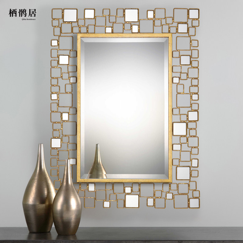 速发式美式装墙镜客厅玄悬沙发背景饰壁挂镜创意艺术镜饭厅关挂镜,淘宝优惠券,粉丝福利购,淘宝优惠卷