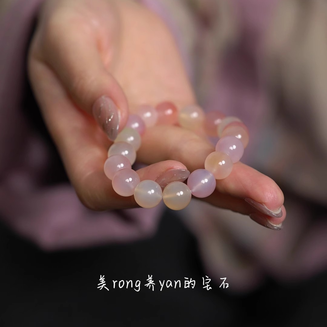 天然多宝玉手串彩色水晶手链9mm尺寸多宝珠子小清新礼物招财转运 - 图1