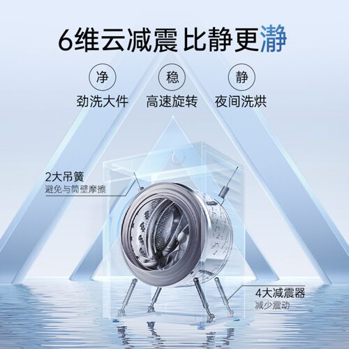 【小薄荷S5】松下超薄洗烘套装10kg家用AI双智投洗衣机烘干机 - 图3