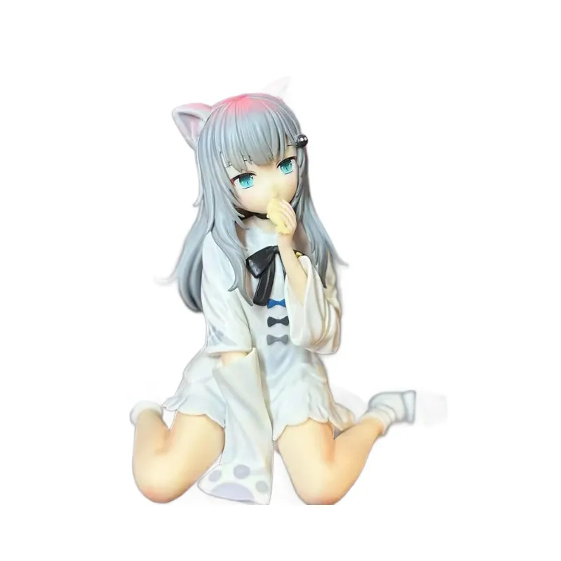 2D Beauty Cute Gancheng Cat Cat Girl Sitting Posture Trendy Computer Case Desktop Ornament Boxed Figure