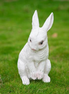 卡通动物兔子花园园艺别墅庭院园林景观雕塑摆件幼儿园小区装饰品