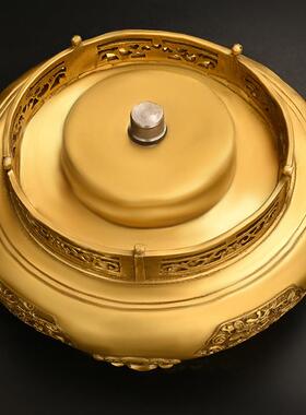 全铜九转乾坤鼎摆件 时来运转九龙鼎 客厅办公室家居装饰礼品摆设