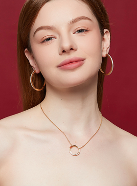 轻奢黄铜镀金cEganA黄铜拼接链女