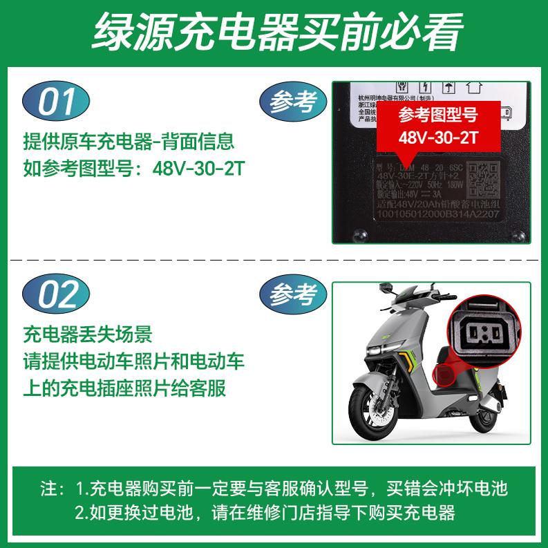 绿源电动车原装锂电池充电器电瓶车冲电器锂电池专用原厂全新配件