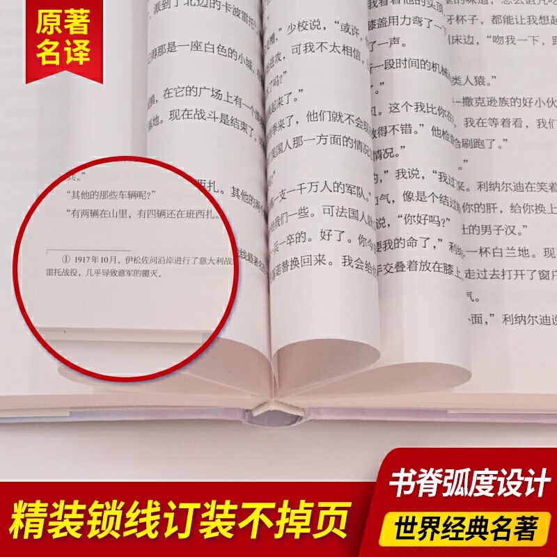 【精装】正版书籍 永别了武器 全译本海明威著世界经典文学名著初高中生课外读物书籍 春风文艺出版社zf - 图2
