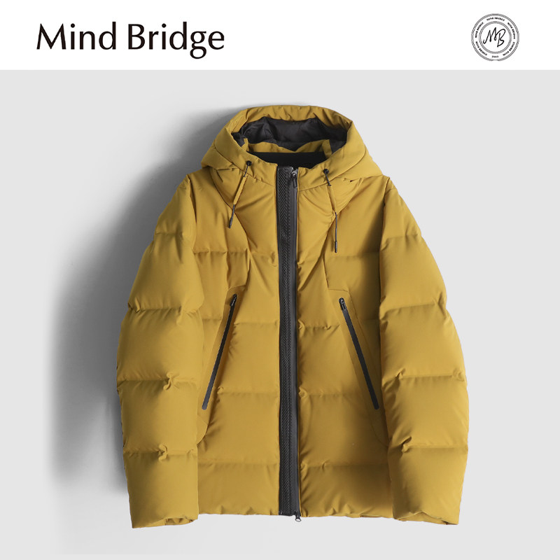 Mind Bridge羽绒服男士2025冬季新款加厚户外保暖连帽90鸭绒外套,淘宝优惠券,粉丝福利购,淘宝优惠卷