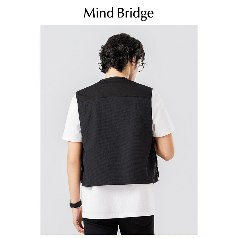 Mind Bridge工装马甲男春季新款户外摄影钓鱼马夹多口袋休闲坎肩,淘宝优惠券,粉丝福利购,淘宝优惠卷
