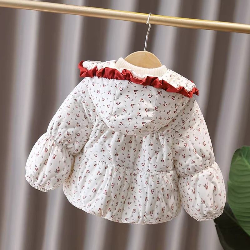 法国女童棉衣外套冬季女宝碎花加绒加厚洋气棉服上衣夹棉保暖棉袄,淘宝优惠券,粉丝福利购,淘宝优惠卷