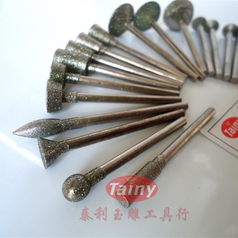 金刚石磨针金刚砂玉雕工具套装原石打磨去皮翡翠开窗玉石雕刻磨头,淘宝优惠券,粉丝福利购,淘宝优惠卷