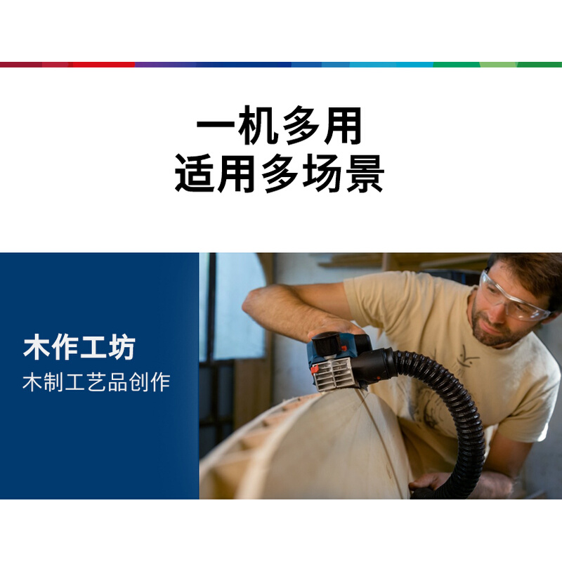 充电刨GHO 12V-20家用小型多功能手提木工台刨电动刨子压刨机-图0