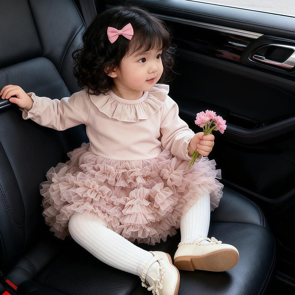 女童连衣裙2025新款冬季韩版女宝宝可爱裙子网纱儿童秋冬天公主裙,淘宝优惠券,粉丝福利购,淘宝优惠卷